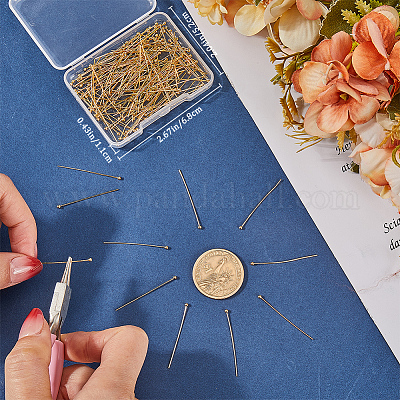 180 шт. Латунные булавки с шаровой головкой KK-CN0002-99-1