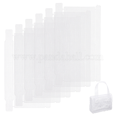 Feuilles De Toile En Plastique (maille) – Lot De 5 – 30x20 Cm (12x8 Pouces) – Blanc – Pour Sacs, Tricot, Crochet