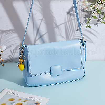 Брелки со стразами из сплава&nbsp;KEYC-WH0053-023G-1-1