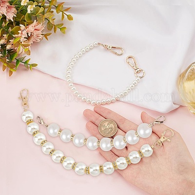 3 шт. 3 стильных ручки для сумки из АБС-пластика с имитацией жемчуга DIY-PH0013-29-1