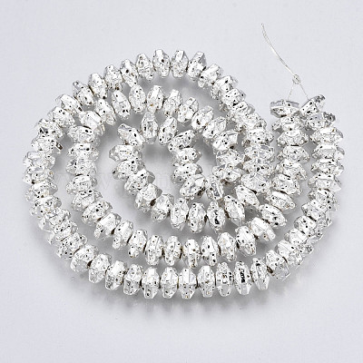 Гальванические бусины из натуральной лавы G-T114-66S-1