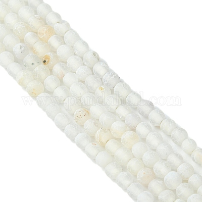 Природные треск агат бисер нитей G-G055-4mm-5-1