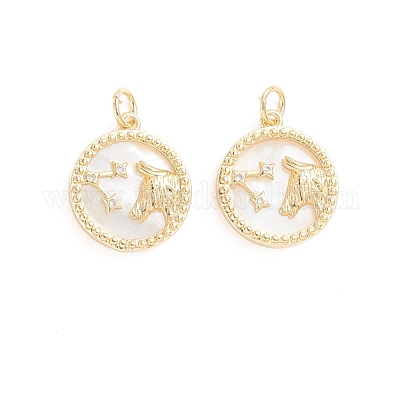 Латунные микро проложить кубического циркония подвески ZIRC-E164-36I-G-1