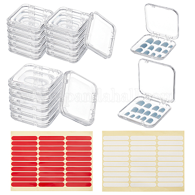 transparent plastic nail art storage box