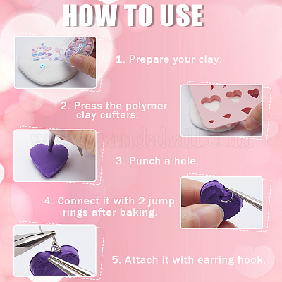 3 шт. 3 инструмента для создания пластилина из АБС-пластика в виде треугольника/шестиугольника/сердца FIND-GF0005-73-1