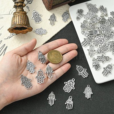 50шт 5 стиля подвески из сплава в тибетском стиле&nbsp;TIBEP-YW0001-79-1