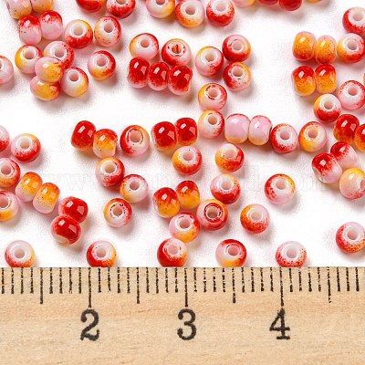 Perline in vetro bicolore opaco&nbsp;SEED-E005-02F-1