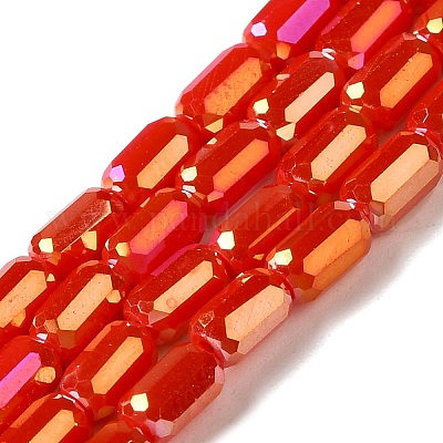 Стеклянные бусины с гальваническим покрытием  EGLA-D031-01-27-1