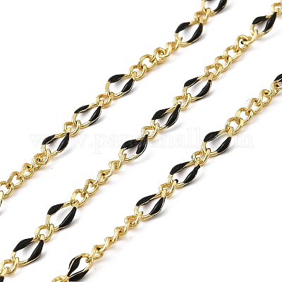 Латунные эмалевые цепи фигаро CHC-L053-09G-01-1