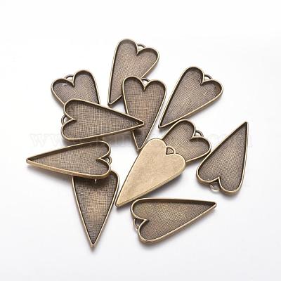 Тибетский стиль сплава сеттинги кабошон большой кулон MLF11251Y-NF-1