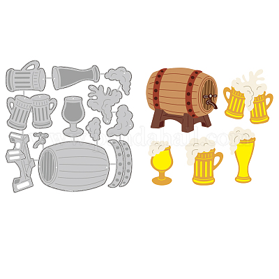 Трафареты для резки углеродистой стали с пивной тематикой DIY-WH0309-1312-1