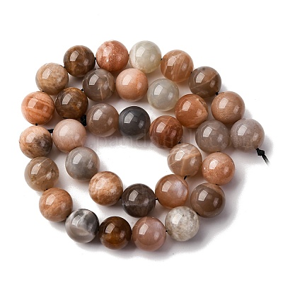 Нити из натурального лунного камня класса аа G-M296-01-12mm-01-1