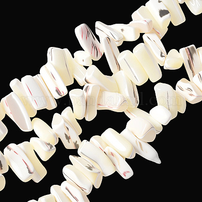 1 нить окрашенных натуральных бусин из ракушек трохус SSHEL-PA0001-01B-1