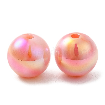 Переливающиеся бусины из абс-пластика&nbsp;RESI-Z015-03C-1