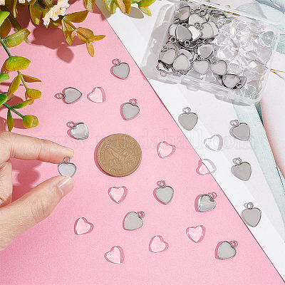 50 шт. подвеска-кабошон из нержавеющей стали 304 STAS-UN0042-61-1