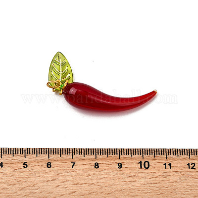 Подвески из латунной эмали и лэмпворк ручной работы LAMP-H068-03G-01-1