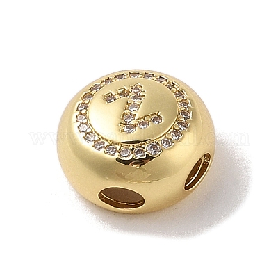 Подвески из латуни и прозрачного циркония с покрытием стойки KK-Z047-07G-Z-RS-1