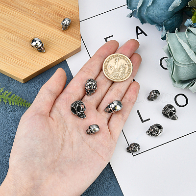 10 шт. 5 стиля ретро бусины из нержавеющей стали 304 европейские STAS-DC0001-86-1