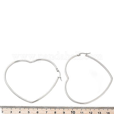 Серьги-кольца из нержавеющей стали 201 EJEW-A052-11B-1