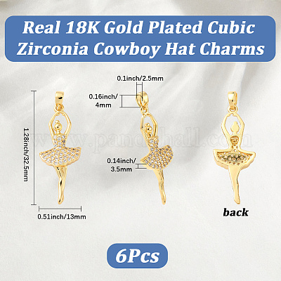 6шт латунные подвески с микропаве и кубическим цирконием KK-BBC0020-21-1