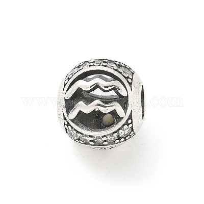 Латунные прозрачные фианиты европейские бусины FIND-M049-01AS-04-1