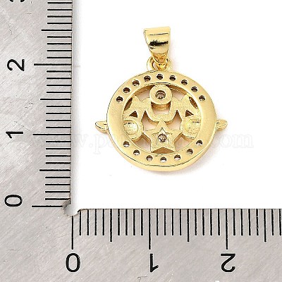 Латунные микро проложить кубического циркония подвески KK-M324-02B-G-1