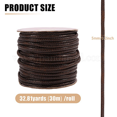 30 м плетеных вощеных полиэстеровых шнуров YC-WH0011-03D-1