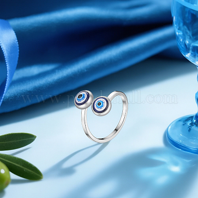 4 шт. 2-х цветные регулируемые манжеты из нержавеющей стали и смолы для женщин RJEW-GO0001-11-1