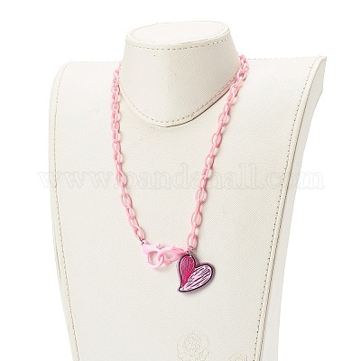 Ожерелья подвески из прозрачного акрила NJEW-JN03521-02-1