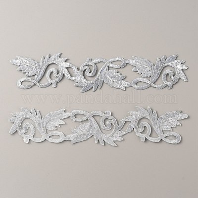 Цветок полиэстер компьютерная вышивка пришить заплатки PATC-WH0001-77-1