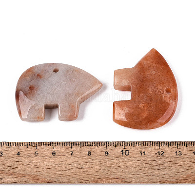 Натуральный красный авантюрин большие подвески G-T144-08C-1