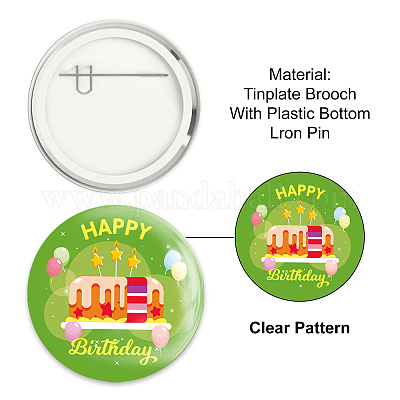 Брошь из белой жести JEWB-WH0012-023-1