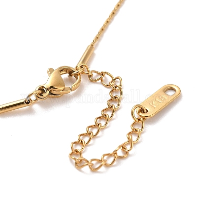 Ионное покрытие(ip) ожерелья из нержавеющей стали 304 NJEW-C041-01G-1