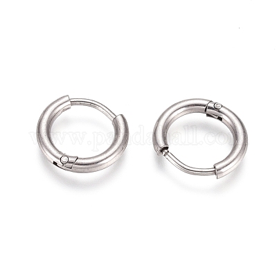 Серьги-кольца Huggie Hoop из нержавеющей стали 304 EJEW-G272-02-8mm-P-1