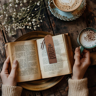 Этикетки из воловьей кожи AJEW-WH0386-0038-1