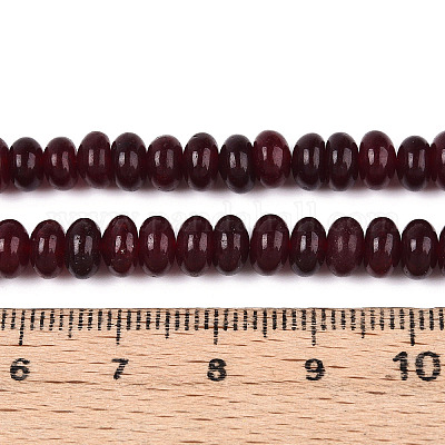 Окрашенные природные белый нефрит бисер пряди G-T139-59A-01-1