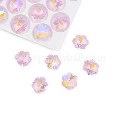 Остроконечные гальванические подвески из граненого стекла EGLA-N006-047-1