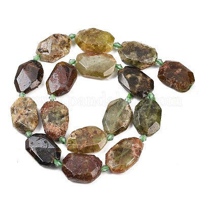 Естественный зеленый гранат бисер нитей&nbsp;G-B125-P24-01-1