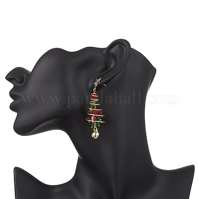 Серьги-гвоздики с имитацией австрийского хрусталя из латуни EJEW-TA00737-1