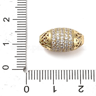 Латунные микро проложить кубического циркония бусы KK-L229-022G-1