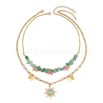 Ожерелья с подвесками в виде бабочек из сплава смолы и латуни NJEW-JN05468-04-1