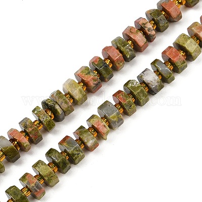 Природные Unakite бисер нитей G-F796-A07-01-1