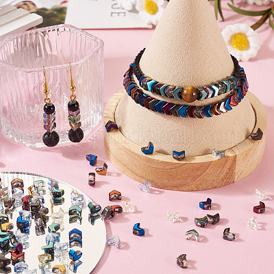 184шт 8 стильные гальванические стеклянные бусины нити EGLA-TA0001-24-1