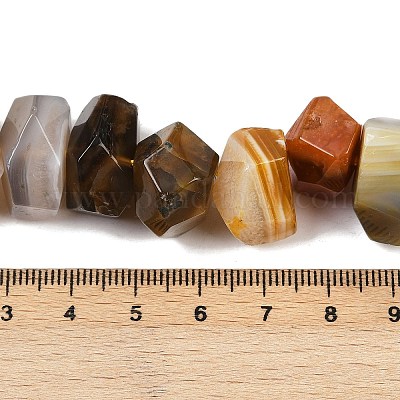 Натуральные бусины из желтого ботсванского агата G-F796-D01-01-1