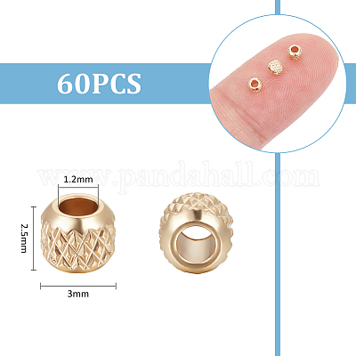 60 шт. 201 бусины из нержавеющей стали STAS-UN0056-02-1