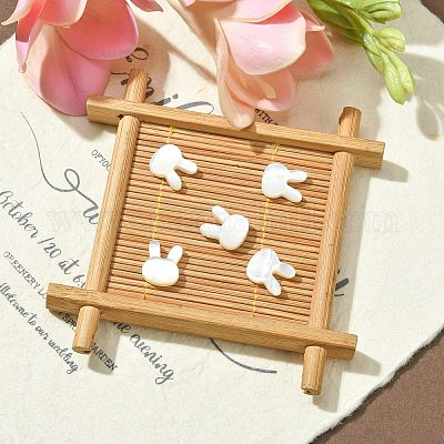 5шт натуральные белые бусины из ракушек BSHE-CJ0001-06-1