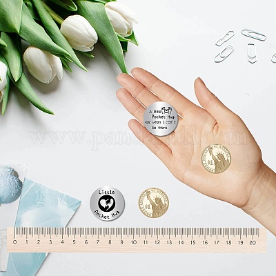 201 памятная монета из нержавеющей стали AJEW-CN0002-24I-1