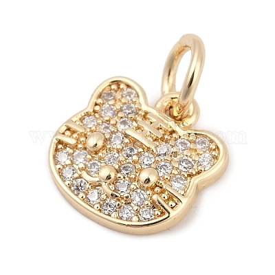 Латунные микро проложить кубического циркония подвески KK-Q096-15A-G-1