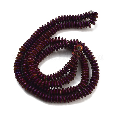 Гальванические нити из синтетических немагнитных гематитовых бусин G-P545-A01-01F-1