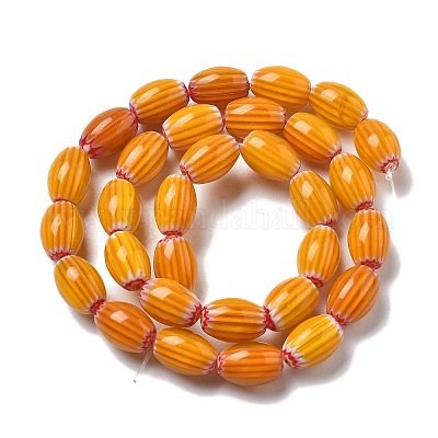 Ручной работы millefiori стеклянные бусины нитки LAMP-F035-12J-1